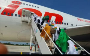 Pilgrims boarding a flight to Saudi for the annual pilgrimage | File photo